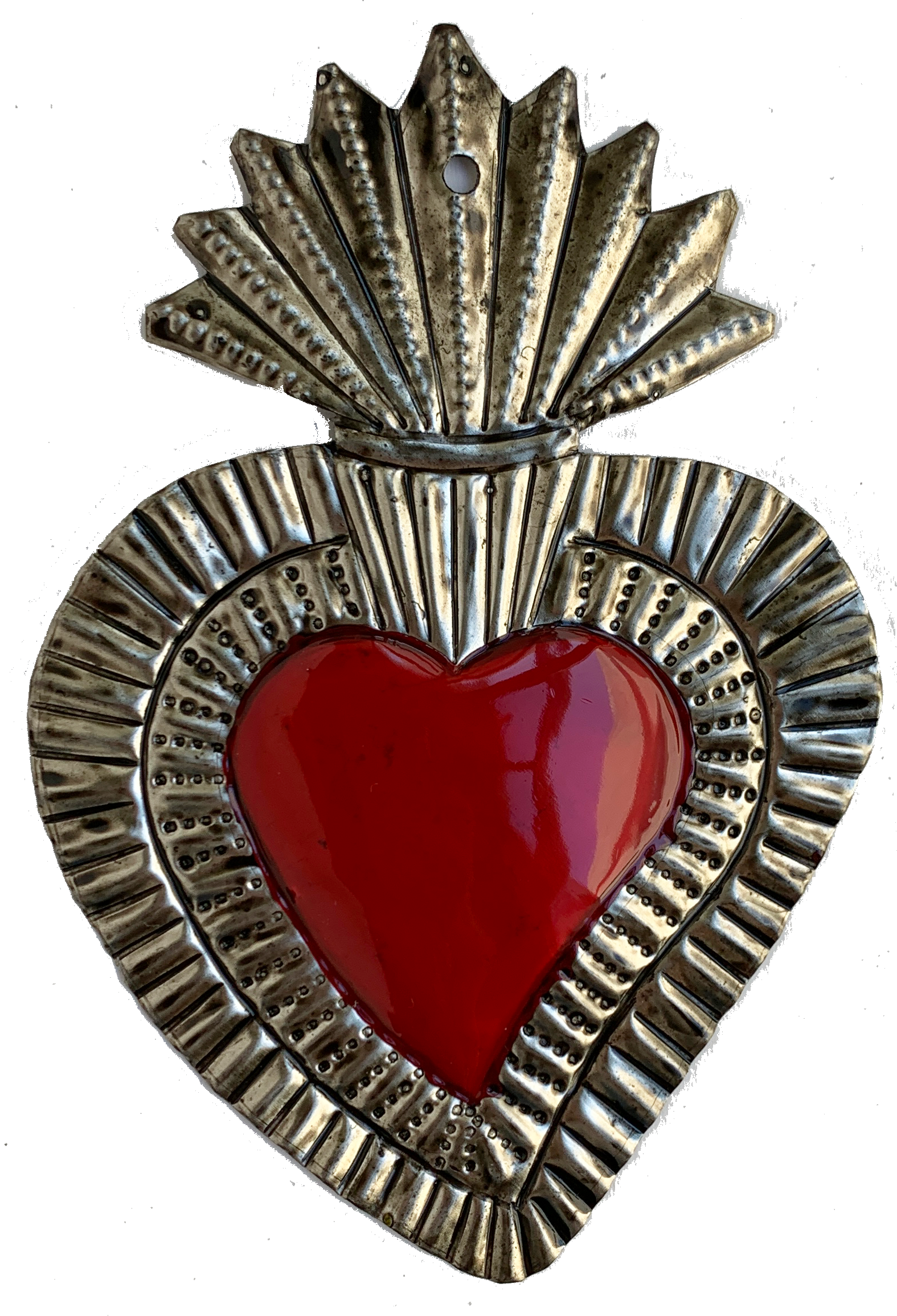 Corazón decorativo de hojalata mediano